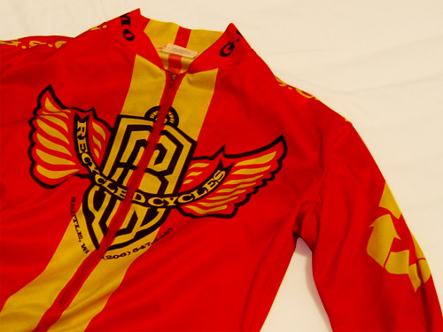 Recycled Cycles Racing jersey (front)