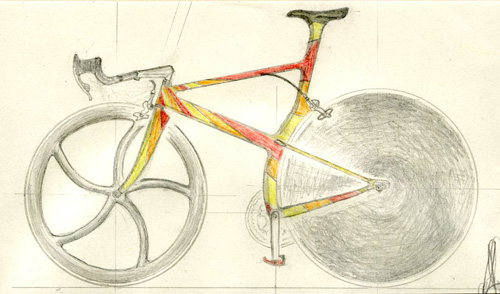 TT bike design sketch