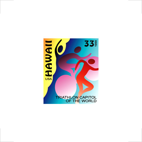 Hawaii Triathlon postage stamp