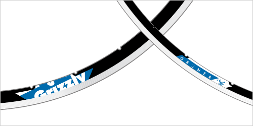 Perfect Wheels Grizzly and GrÃ¼ner rim decals